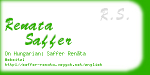 renata saffer business card
